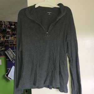 Grey quarter zip